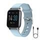 thumbnail image 1 of Reloj inteligente Heartrate Presión arterial Oxígeno Reloj de pulsera Temperatura corporal Control táctil Reloj impermeable, azul claro Methold EL001549-07B, 1 of 2