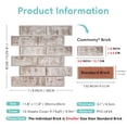 thumbnail image 4 of 10 pcs 3D Faux Brick Wall Panel Peel and Stick Tiles,Small Size Thin PVC Brick Panels 12"X12", 4 of 11
