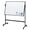 Black, variant on Mobile Magnetic Whiteboard with Aluminum Stand & Wheels, Double-Sided Rolling Dry Erase Board, Height Adjustable 46x32 Inch Easel for Home Office Classroom