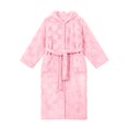 thumbnail image 6 of Kaemgyyd Womens Bathrobe Hooded Nightgown Trendy Print Sleepwear Ladies Fleece Plush Warm Long Robes（Pink,One Size）, 6 of 7