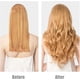 thumbnail image 4 of Extensiones de cabello natural con clip, extensiones de cabello rizado de 50 cm, 7 piezas, 16 clips, postizo sintético, extensiones de cabello largo ondulado, B Rojo Verde MX-0132446FYD, 4 of 5
