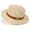 Beige, variant on Women's French Vintage Hollow Woven Flat Top Straw Hat with Belt Band, Wide Brim UV Protection Sun Hat for Summer Beach Vacation Outdoor Travel