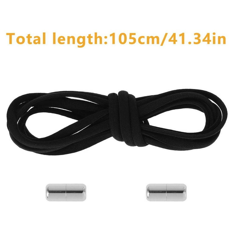 No Tie Shoelaces Elastic - Lazy Shoe Lace for Sneakers New Lock Laces Life  Hack - Black