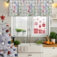thumbnail image 6 of Spring Floral Valances for Windows, Decorative Rod Pocket Window Valance Curtains, Grey Plaid Pink Blue Flowers Butterfly Short Curtain Drapes for Kitchen/Living Room, 2 Panels, 42" W x 18" L, 6 of 8