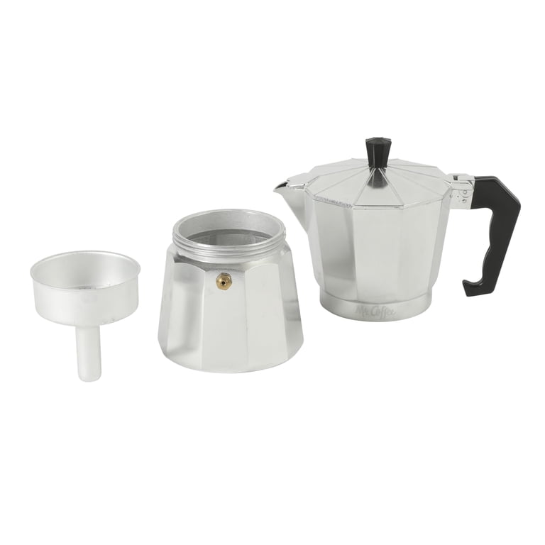 Mr. Coffee Brixia 6-Cup Stovetop Espresso Maker – Classic Italian