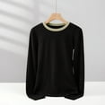 thumbnail image 2 of CAIVO Stylish Color Round Neck Long Sleeve Girls Tops For Autumn Season Casual Blouse With Breathable Comfort Kids Lovely Dailywear Solid Color, 2 of 5
