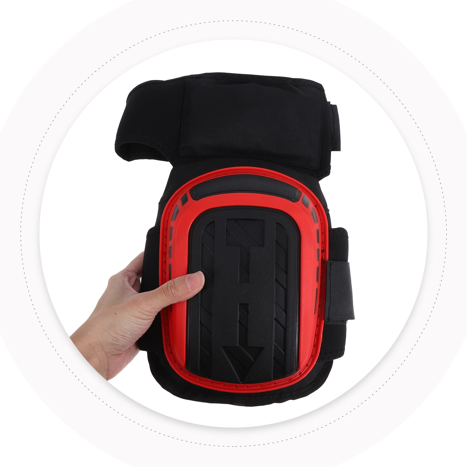 Tineasur Heavy Duty Red Knee Pads with Durable Foam Padding Adjustable Straps for Flooring Installers
