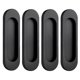 thumbnail image 1 of Tiradores de puertas corredizas ovaladas autoadhesivas, manija sin perforaciones de aleación de aluminio de 4 piezas para gabinetes de ventanas de puertas corredizas de granero, 1 of 5