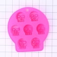 thumbnail image 5 of Bandeja de cubitos de hielo de silicona con calavera de Halloween Molde para hacer hielo Molde creativo para dulces de chocolate (rosa), 5 of 5