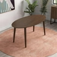 thumbnail image 5 of Stowe Modern Style Solid Wood Walnut Oval Kitchen&Dining Room Table, 5 of 7