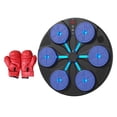 thumbnail image 2 of Máquina de boxeo musical, equipo de boxeo con almohadilla de perforación, con guantes, práctica de música, entrenador de boxeo, objetivo electrónico Guantes azules para niños, 2 of 8