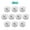 White, variant on BIMZUC 10 PCS Surfboard Leash Plug Board Surfing Leash Plugs Cup with Stainless Steel Pin, Replacement Accessories for SUP Board and Steel Surfboard, 1.26 inches / 3.2 cm, Black