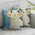 thumbnail image 3 of Material Square Cartoon Cats Sofa Pillow Covers Indoor Home Decorative Cute Pillowcase Comfortable Cushion Cover for Bed Sofa car, 3 of 7