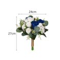 thumbnail image 5 of Ramo de novia Flores artificiales Ramo de novia artificial Ramo para lanzar Azul blanco, 5 of 5