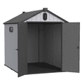thumbnail image 3 of XWT012 6*8ft resin plastic storage shed for backyard garden big spire Tool storage, 3 of 14