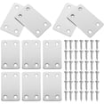 thumbnail image 4 of Miangastore Straight Piece Fixing Bracket Silver 20 Sets 2.40X1.49X0.06In, 4 of 9