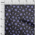 thumbnail image 2 of oneOone Cotton Silk Blue Fabric Floral Retro Quilting Supplies Print Sewing Fabric By The Yard 42 Inch Wide, 2 of 5