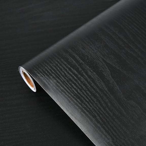 CCOCC Black Wood Contact Paper 15.7"X118" Peel and Stick Wallpaper,Black Wood Wallpaper Self-Adhesive and Removable Decorative Contact Paper for Cabinets,Countertops,Shelve Wall Paper