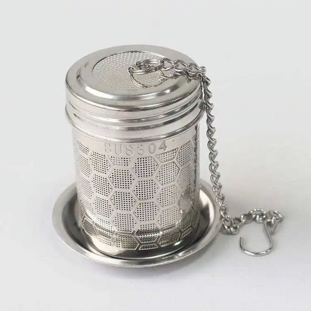 Tapa roscada delgada actualizada, filtro de té de hojas sueltas para té negro, etc. Coladores de té para té suelto, infusor de té de malla extrafina para té de hojas sueltas, acero inoxidabl