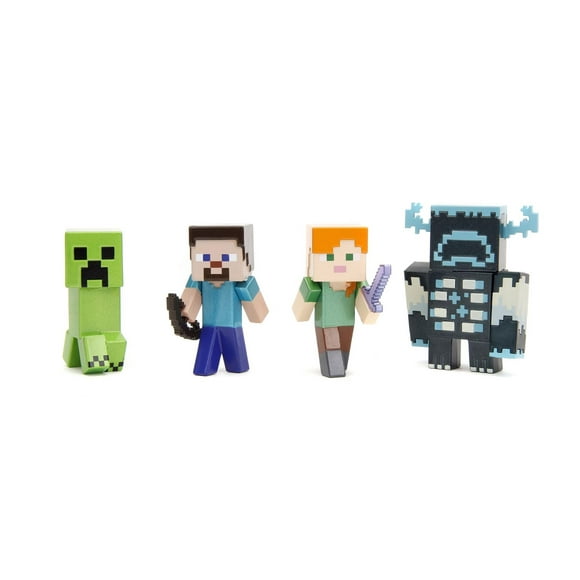 Jada Toys 2.5" Metal Fig 4 Pack - Minecraft - Classic