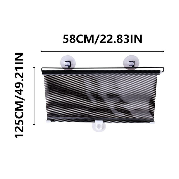 Cortinas Parasoles para Coche Protección Solar Aislamiento Térmico Cortinas Persianas Automáticas Enrollables y Parasoles Automáticos Retráctiles para Ventanas Domésticas para Uso en Automóvil Estor T