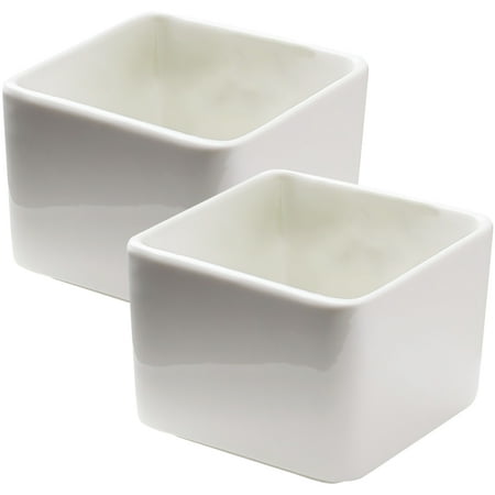 

2 Pcs Sugar Bowl Tea Bags Packets Coffee Holder Ceramics Balsamic Dressing for Salad Appetamin White