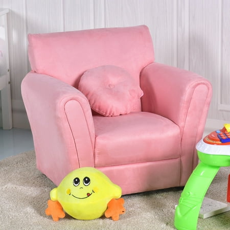 Gymax Kids Sofa Armrest Chair Couch Children Living Room Birthday Gift W Pillow Pink