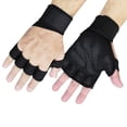 thumbnail image 3 of Guantes de medio dedo YUNYI BRAND con muñequeras para Fitness ciclismo levantamiento XL, 3 of 8