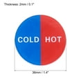 thumbnail image 2 of Uxcell Self Stick Cold/Hot Water Label Round Sticker Signs Multicolor 10 Pack, 2 of 6