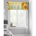 thumbnail image 4 of Window Valance for Kitchen,Yellow Spring Sunflower Floral Leaves Rod Pocket Curtain Valances Short Curtains Drapes Panel,Country Botanical Window Treatment Topper for Bathroom Bedroom,42x18IN, 4 of 9