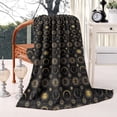 thumbnail image 2 of Black Sun Moon Pattern Blanket,Comfortable Soft Flannel Throw Blanket,All Season,Warm Lightweight Blankets for Sofa Bed Couch Living Room Chair,40"x50", 2 of 4