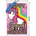 thumbnail image 3 of Ellie Ripberger Unicorn - Happy 3rd Birthday Wall Poster, 22.375" x 34", Framed, 3 of 3