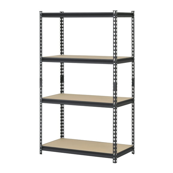 Muscle Rack 36"W x 18"D x 60"H 4-Tier Steel Shelving, 800 lbs. Capacity per Shelf; Black