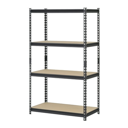 Muscle Rack 4-Tier 36"W x 18"D x 60"H Steel Shelving Unit, 800 lbs. Capacity per Shelf