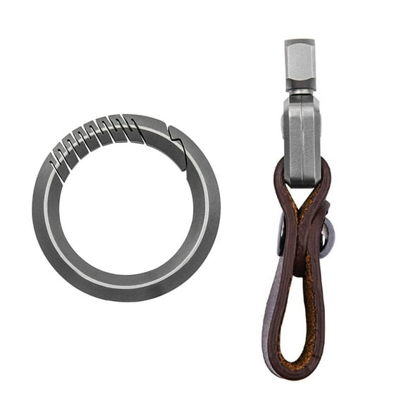 Necvior Titanium Alloy Keyring Car Keychain Clip Waist Belt Buckle Keychain