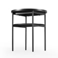 thumbnail image 4 of Mellow Aida Round Multipurpose End & Side Table with Steel Legs, Black, 4 of 9