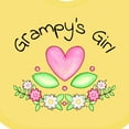 thumbnail image 4 of Inktastic Grampy's Girl Heart Flowers Girls Baby Bib, 4 of 4