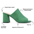 thumbnail image 6 of Journee Womens Adelaide Peep Toe Slip On Block Heel Sandals, Widths Available, 6 of 10
