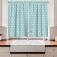 thumbnail image 2 of Ambesonne Pale Blue Kitchen Curtains, Inner Polka Dots, 55"x45", Sky Blue White and Black, 2 of 3