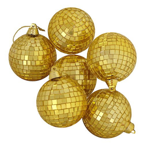 Mini Gold & Silver Disco Balls, 6ct