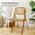 thumbnail image 4 of PetFurnishn Bamboo Folding Chair, Foldable Dining Wood Chairs Comfortable Seat for Outdoor & Indoor, Patio, Porch, Wedding, Party, Event-1, 4 of 10