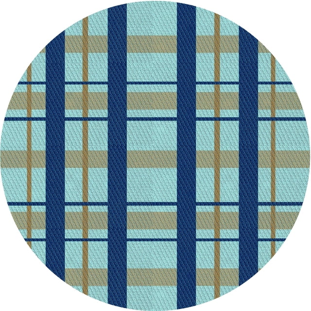 Ahgly Company Tapis d'Intérieur Lavable en Machine Carré Transitionnel Bleu Tiffany, 3 Pieds Carré