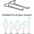 thumbnail image 4 of Vasos Grandes Estante para Colgar Copas de Vino Debajo del Gabinete Negro 17 Pulgadas Juego de 10, 4 of 7