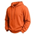 thumbnail image 6 of SEROYE Sweatshirts for Men Solid Hooded Long Sleeve Pullover Lightweight Fall Winter Casual Sport Outdoor Tops (2XL, Orange), 6 of 10