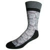 Vision Street Wear 4 Pack Unisex Bill Post Sublimated Tube Sock,Black/White,L/XL