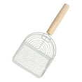 thumbnail image 1 of Metal Cat Litter Scoop, Multi-Functional Sifter with Comb and Hook, Stainless Steel Litter Box Scooper for Clumping Tofu Sand, Easy to Clean, Silver, 1 of 1