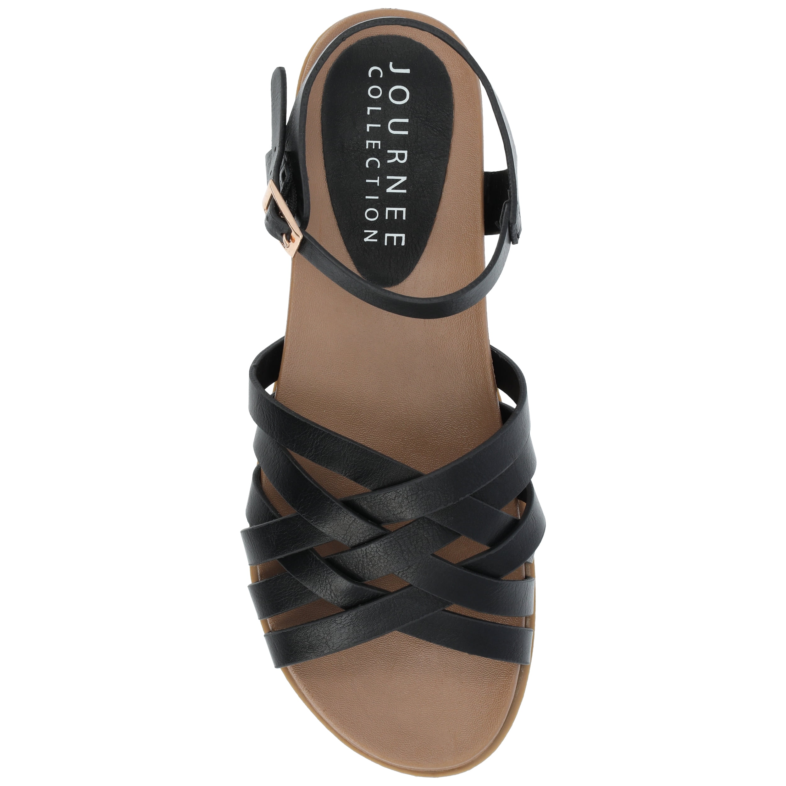 Journee Womens Kimmie Ankle Strap Flat Sandals