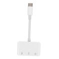 thumbnail image 4 of Minkissy White Type-C Sound Adapter 3 in 1 USB Adapter for Laptop Home Use Compact Portable Durable, 4 of 7