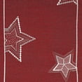 thumbnail image 2 of Violet Linen Seasonal Xmas Christmas Holiday Essenial Pattern, Polyester Embroidered Jacquard , Stars, 13 Inch x 70 Inch, Decorative Table Runner, 2 of 5