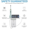 thumbnail image 2 of Estante De Pared Para Enchufes Cfmaster, Protector Contra Sobretensiones De 10 Puertos, Toma De Pared, 8 Extensores De Tomacorrientes Eléctricos Y 2 Puertos Usb De 2,4 A Con Estante Incorporado Extraí, 2 of 5
